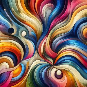 colorful abstract art poster with geometric shapes (51)